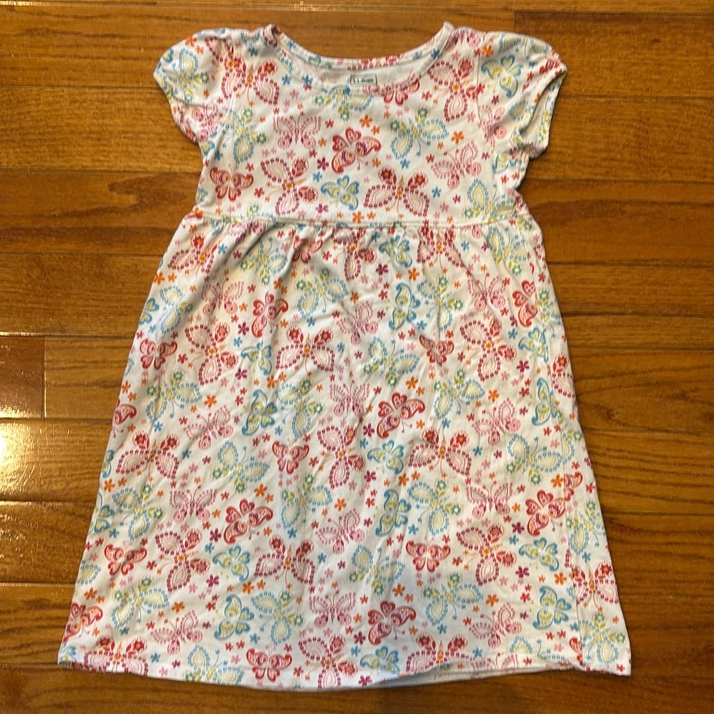 LL Bean floral  dress size 6X